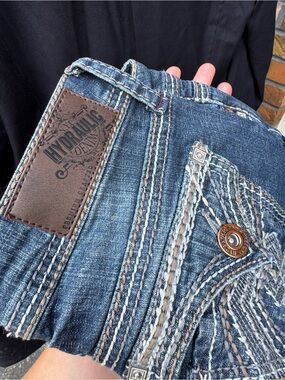 Hydraulic women’s Dark Blue Embroidered Slim boot cut Jeans